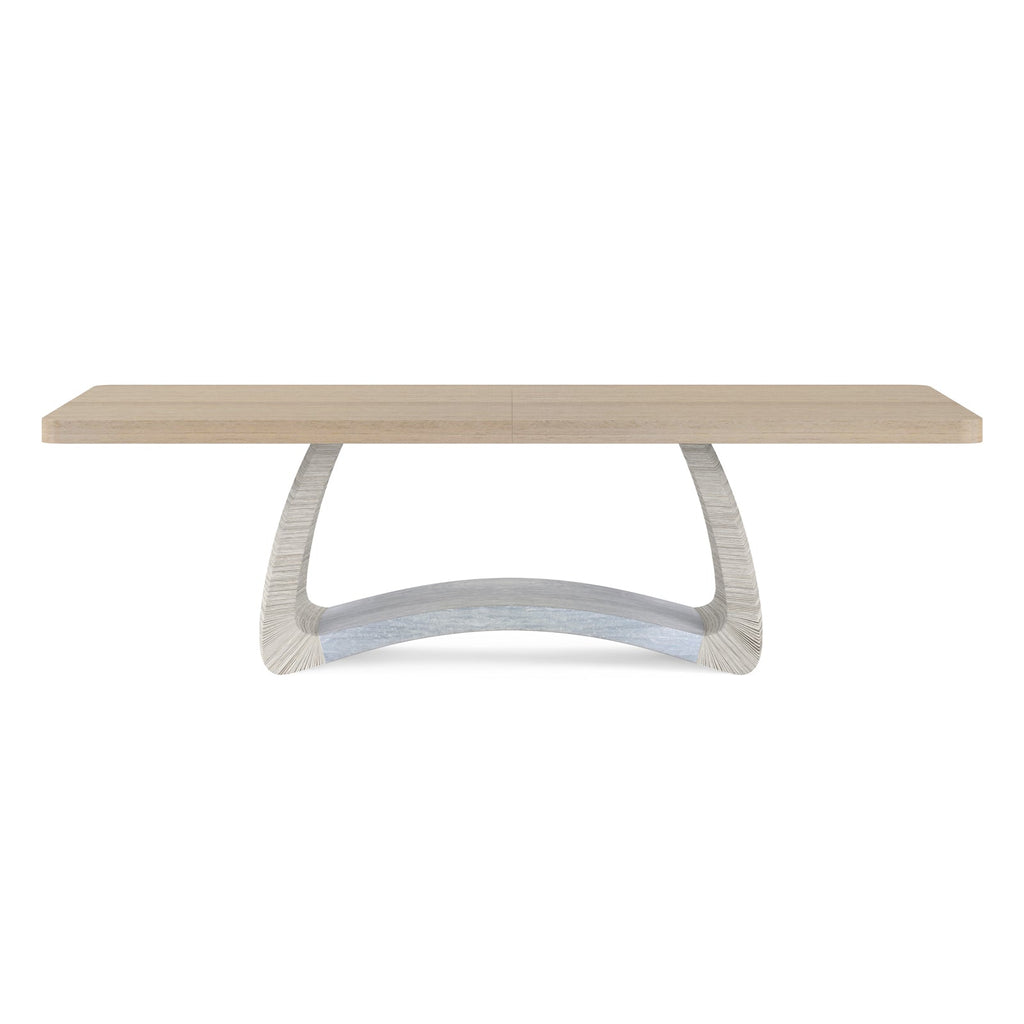Jonathan Charles Swell Danish Cord Dining Table (500417-116L-BLO-DPC)