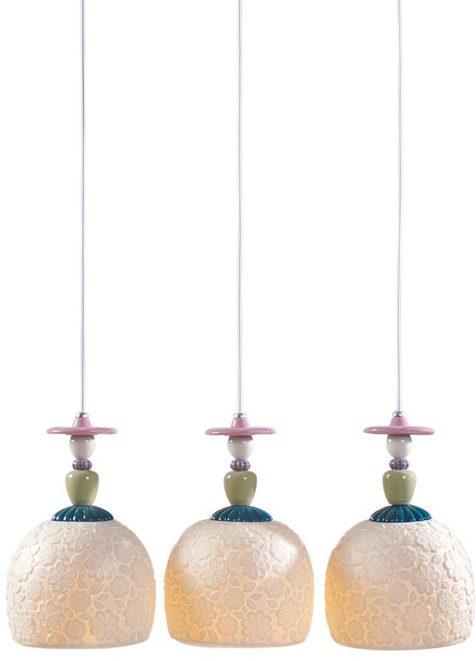 Lladro Mademoiselle Lineal Canopy 3 Lights Gazing At The Ocean Ceiling Lamp (US)