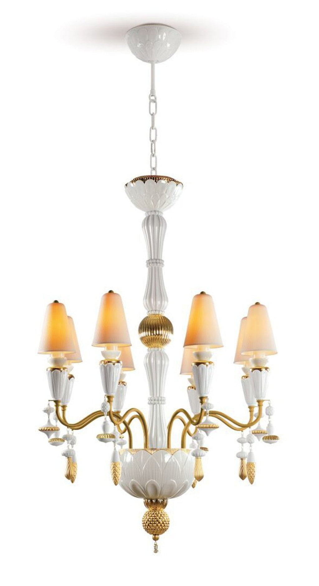 Lladro Ivy and Seed 8 Lights Chandelier Flat Model (US)