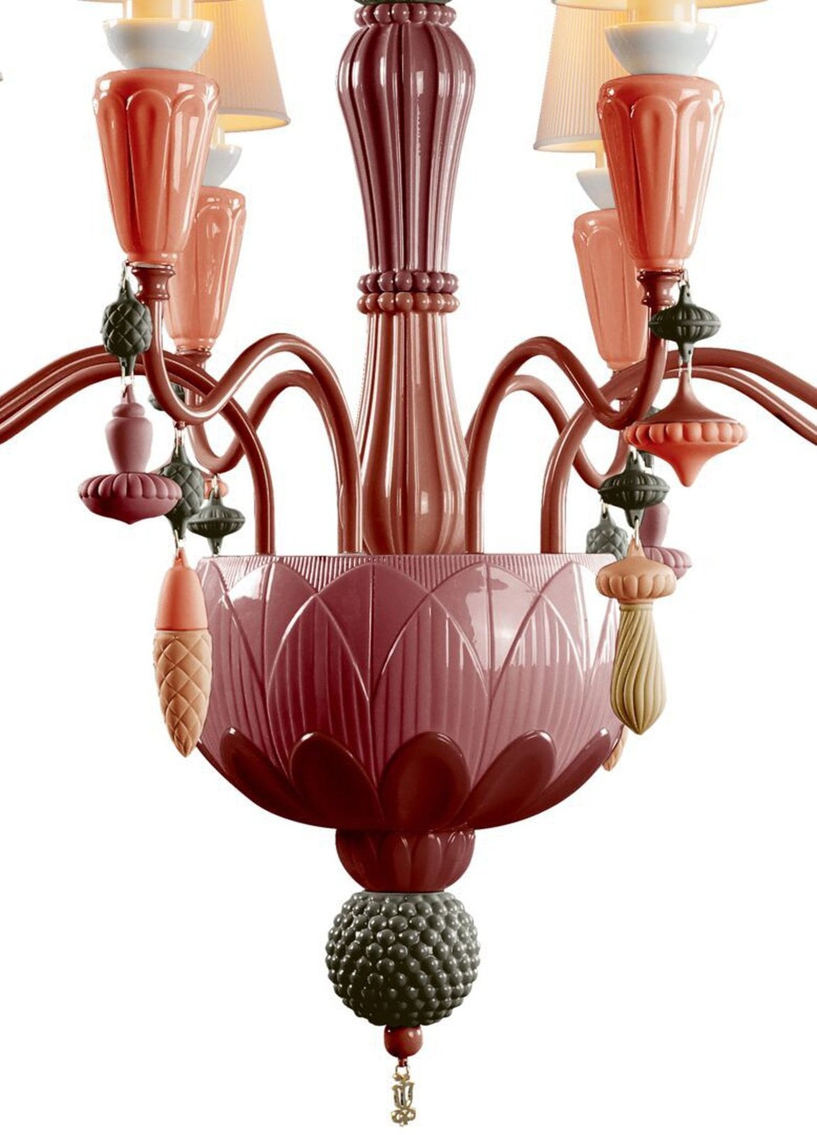 Lladro Ivy and Seed 8 Lights Chandelier Flat Model (US)