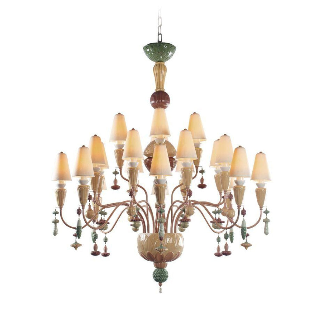 Lladro Ivy and Seed 20 Lights Chandelier Flat Model (US) - Medium