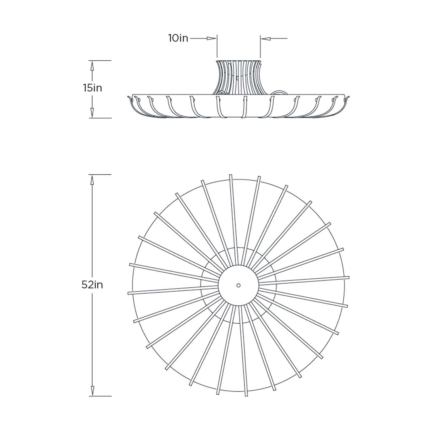 Chambers Ceiling Semi Flush Light