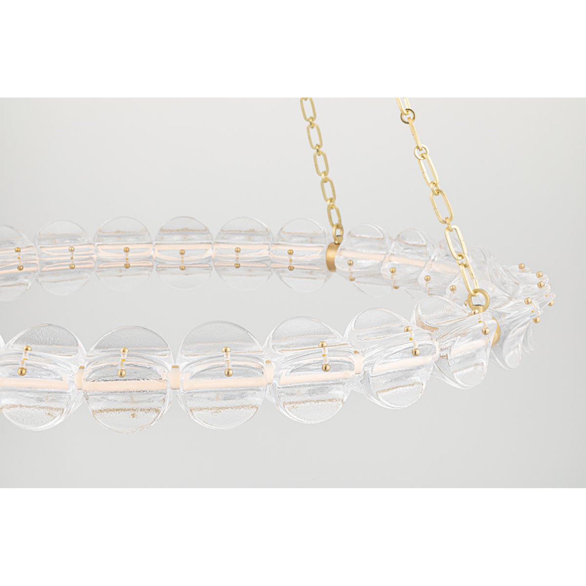 Lindley 1-Light Chandelier in Aged Brass 54.5L x 54.5W x 4.625H