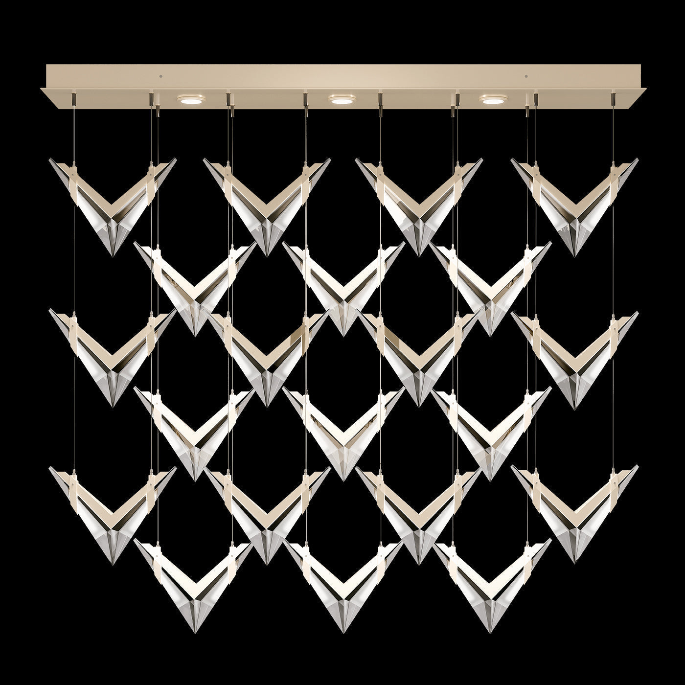 Fine Art Blade 62"W Rectangular Pendant