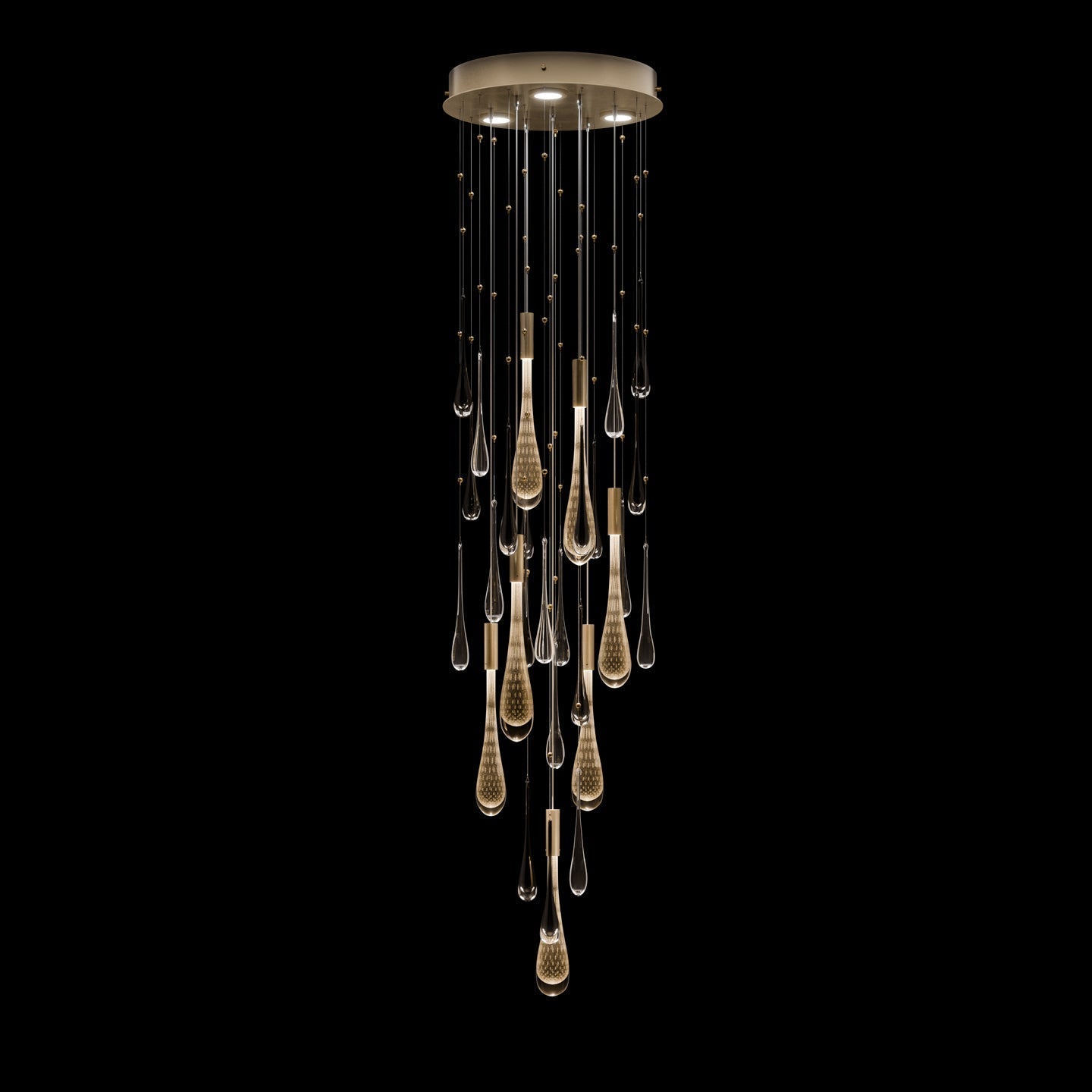 Fine Art Rain 18"W Round Pendant