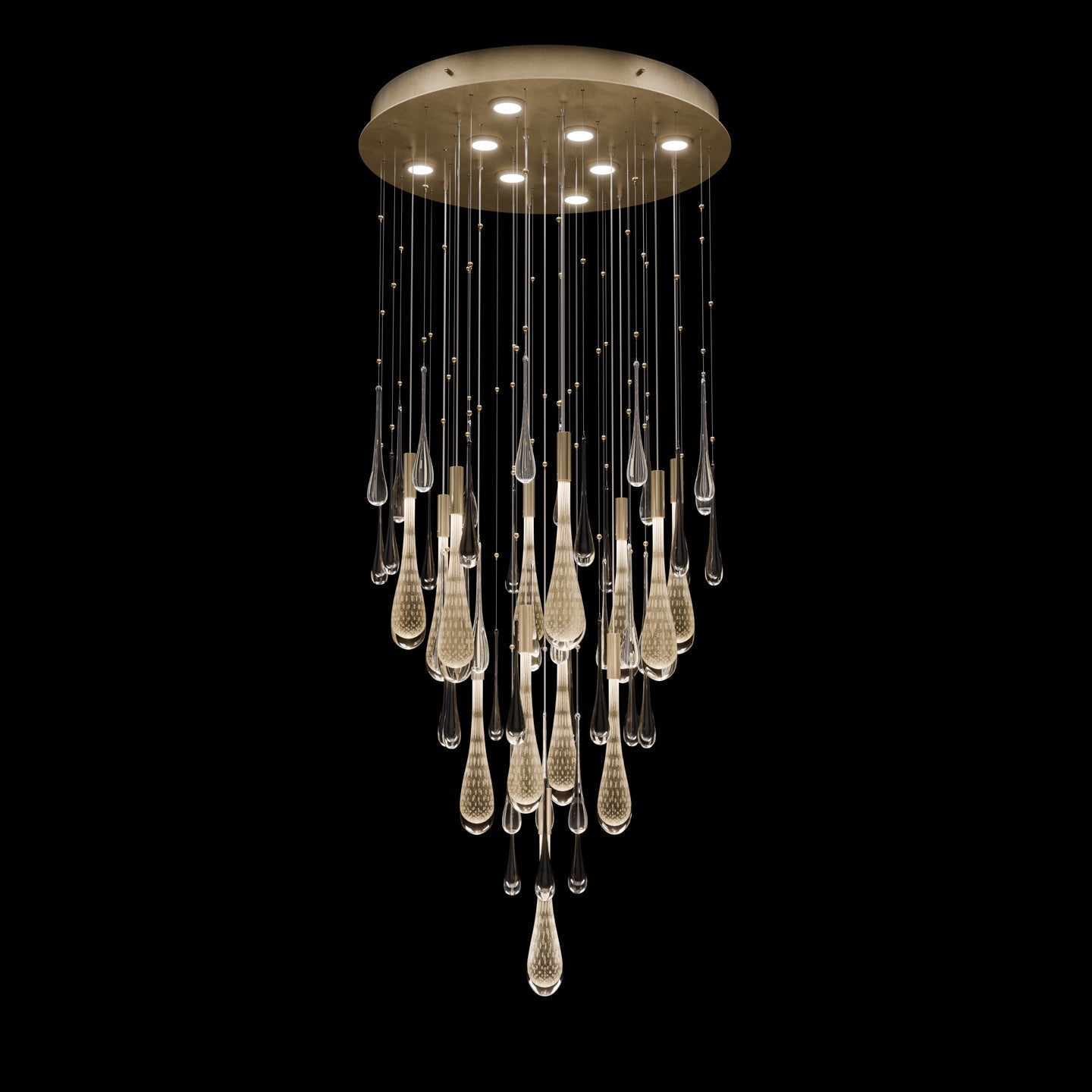 Fine Art Rain 32"W Round Pendant