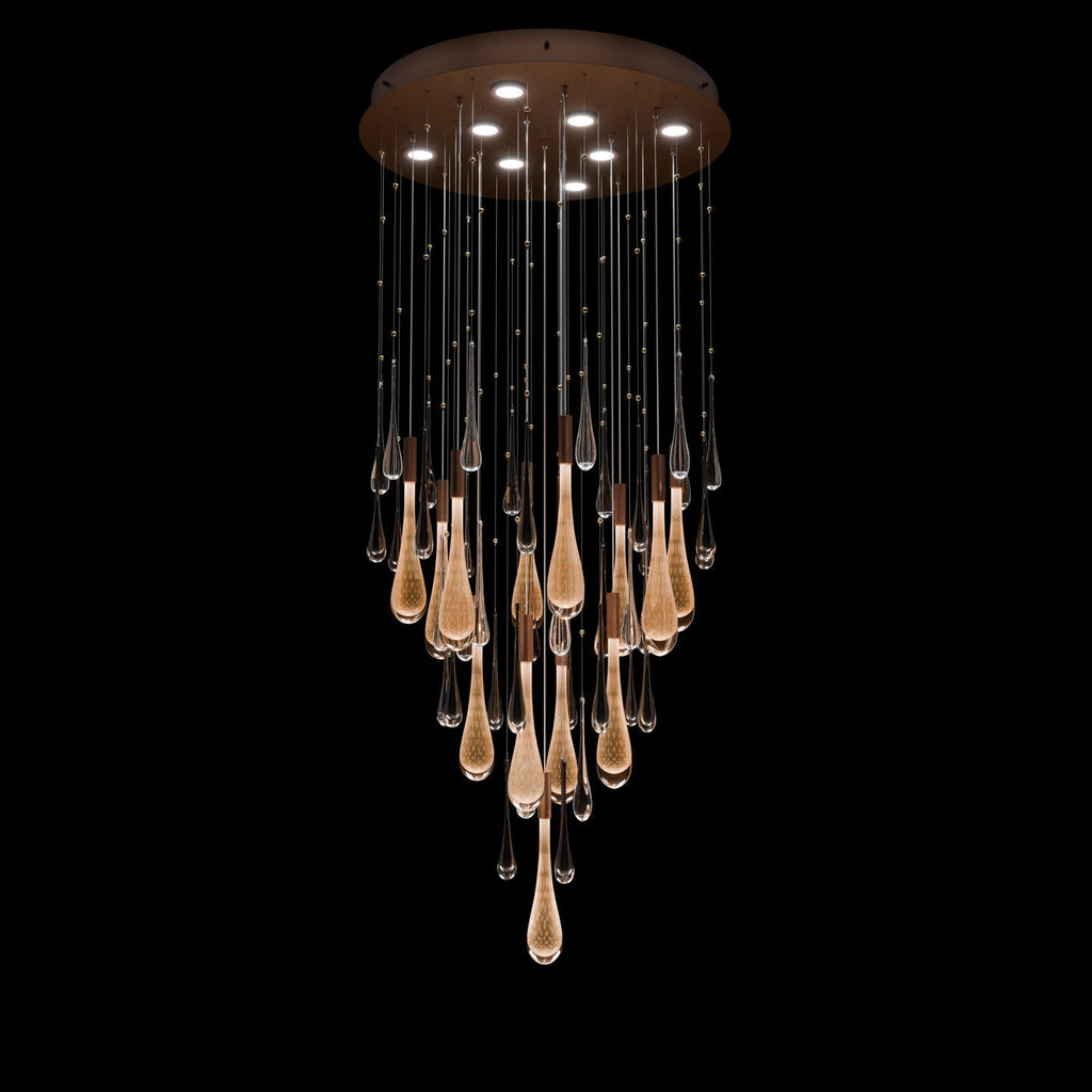 Fine Art Rain 32"W Round Pendant