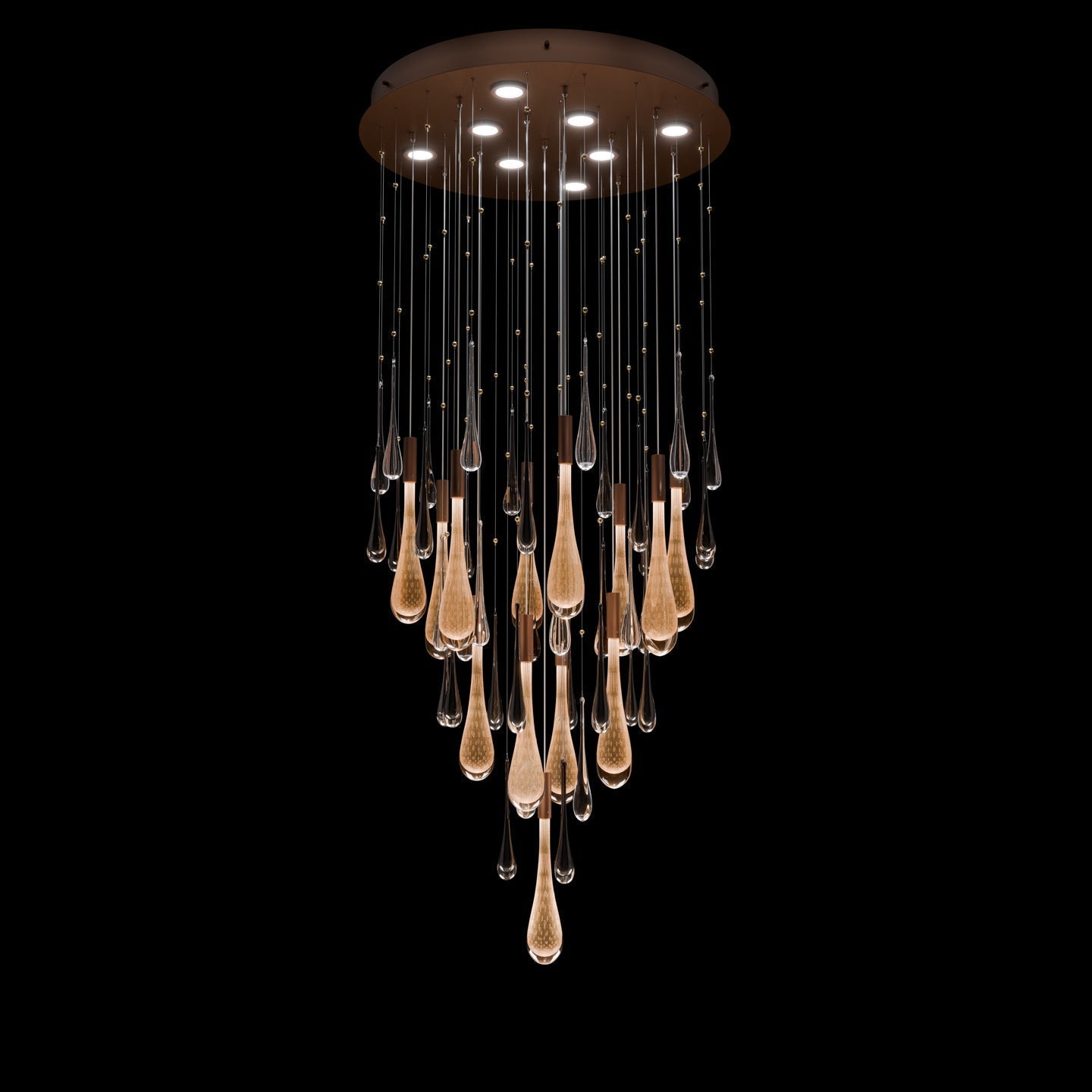 Fine Art Rain 32"W Round Pendant