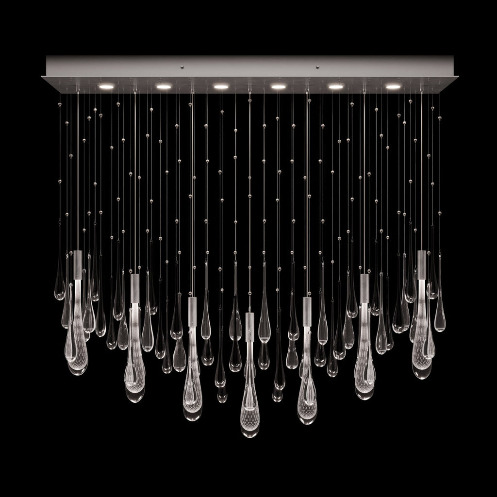 Fine Art Rain 51"W Rectangular Pendant