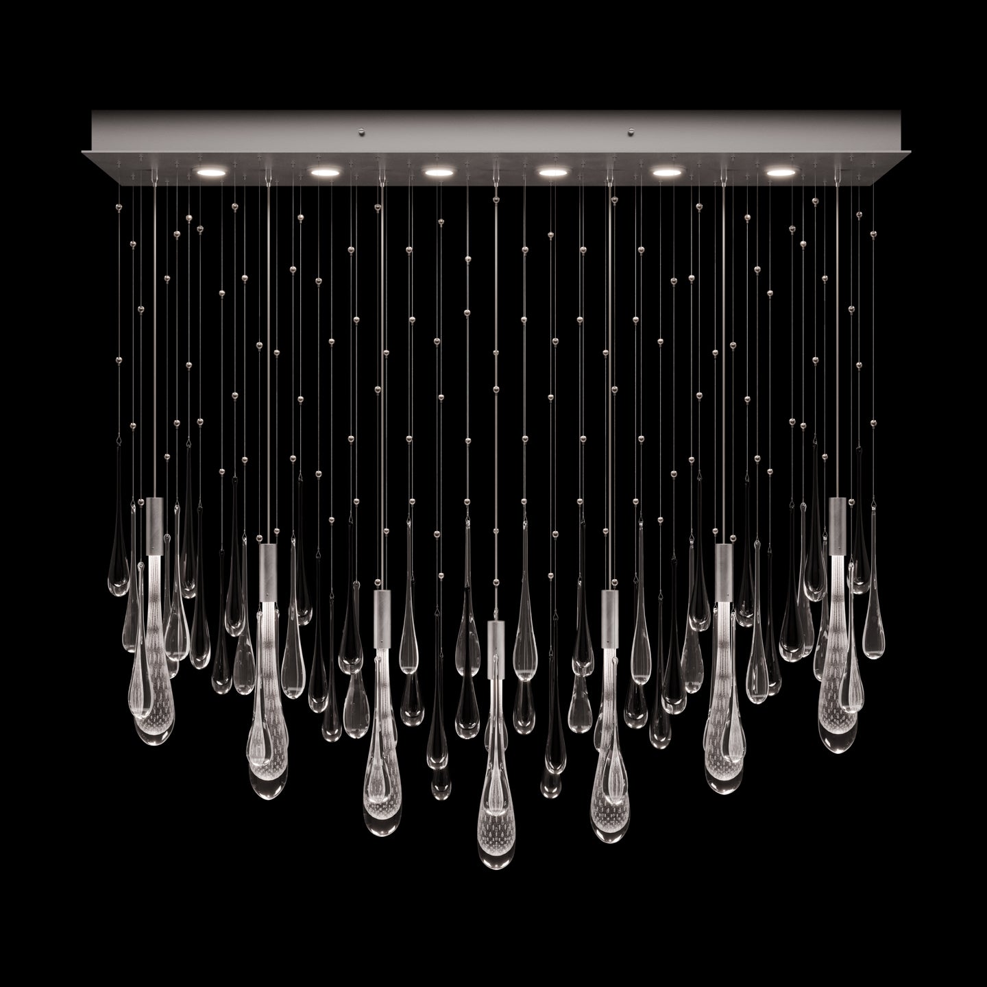 Fine Art Rain 51"W Rectangular Pendant