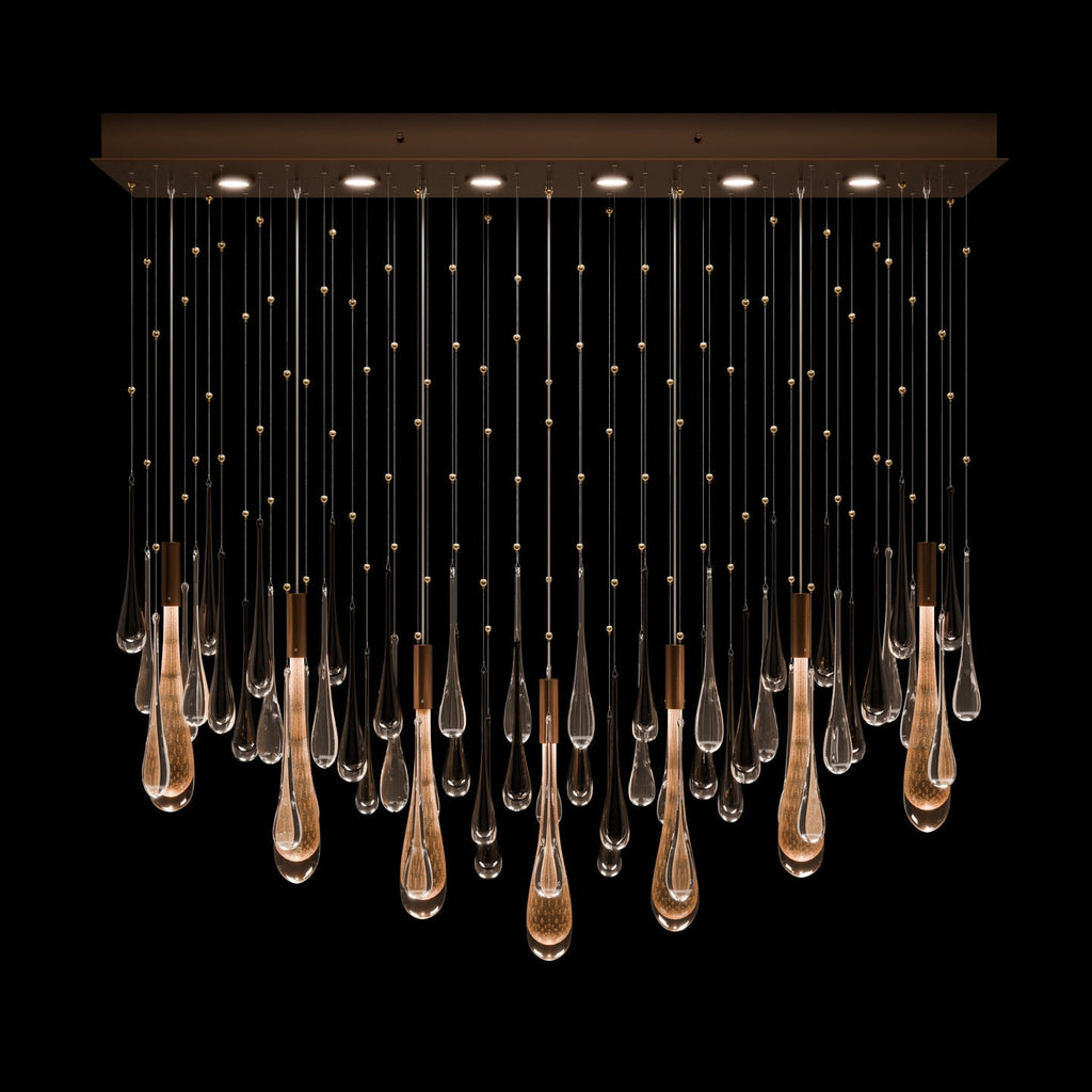 Fine Art Rain 51"W Rectangular Pendant