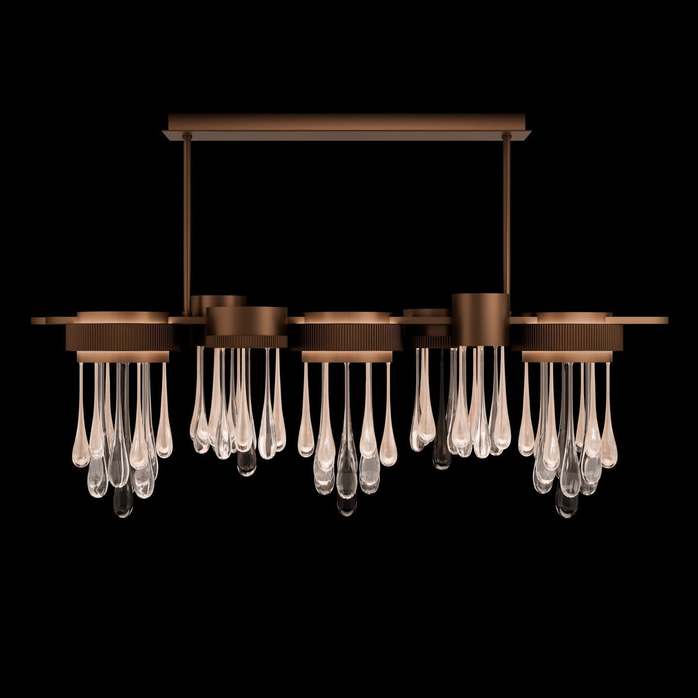 Fine Art Rain 56.25"W Linear Pendant