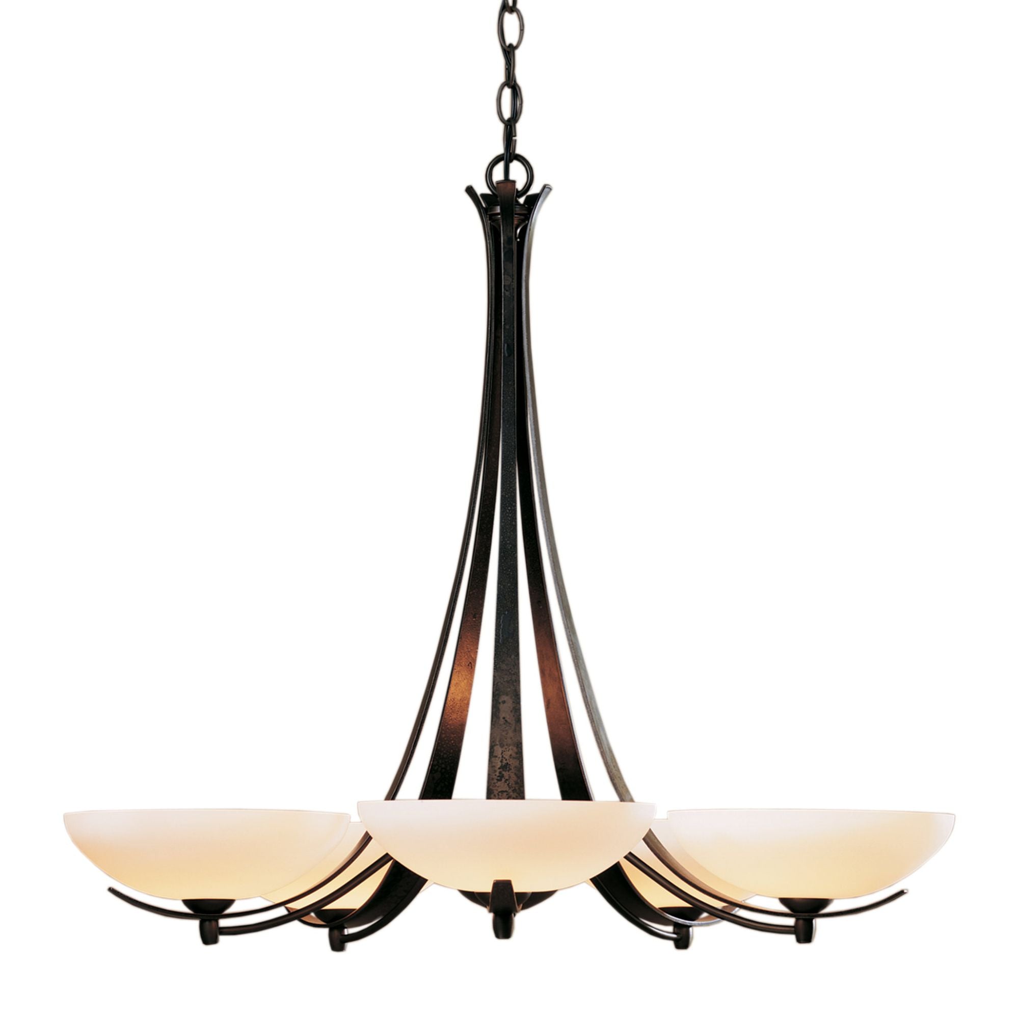 Aegis 5 Arm Chandelier 5-Light Opal Glass (GG) in Dark Smoke