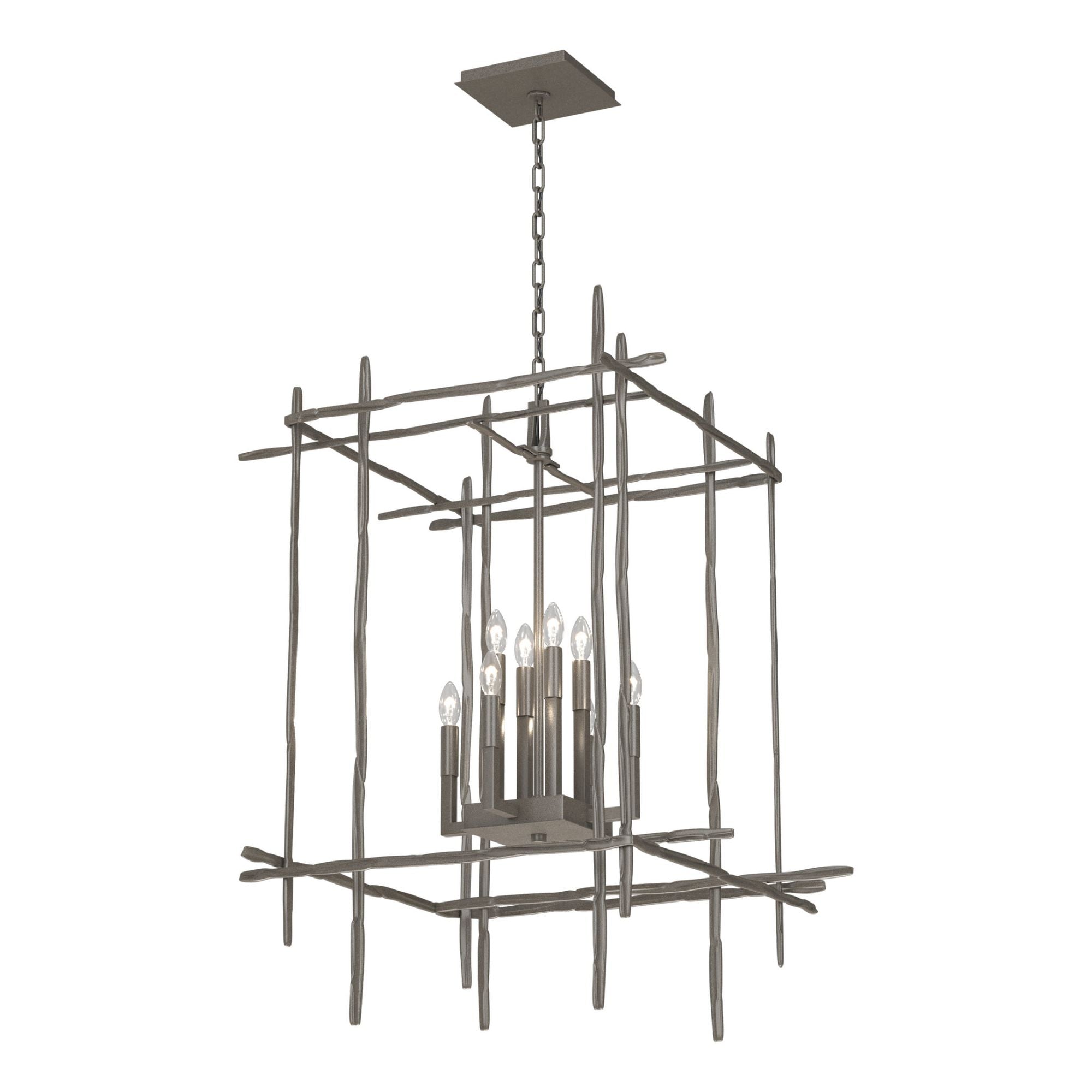 Tura 8-Light Large Chandelier 8-Light in Dark Smoke