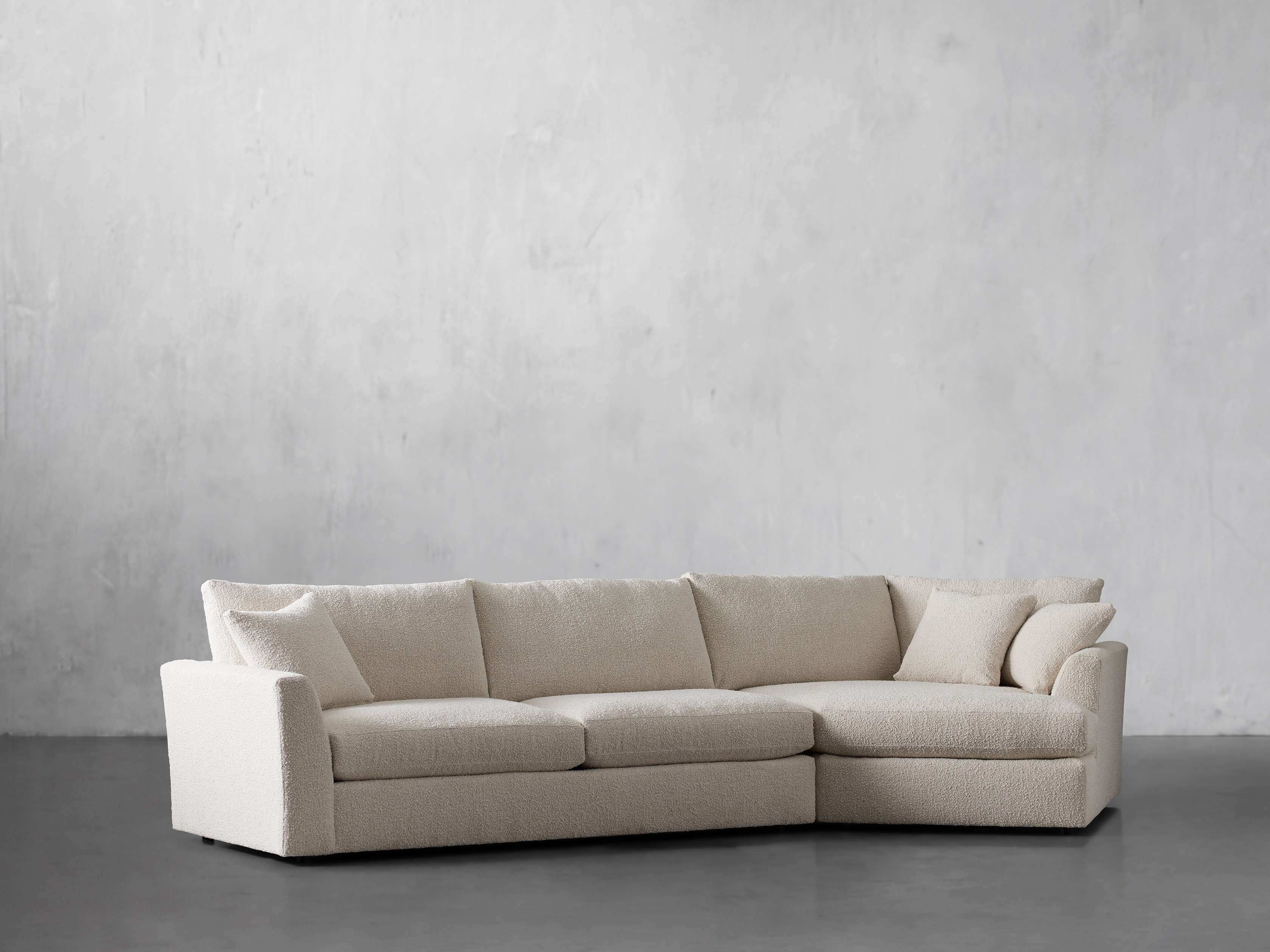 Vernon Two-Piece Right Arm Deep 43" Cuddle Chaise Sectional
