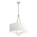 Loop Pendant 4-Light Sterling Accent Natural Anna Shade (SF) in Sterling