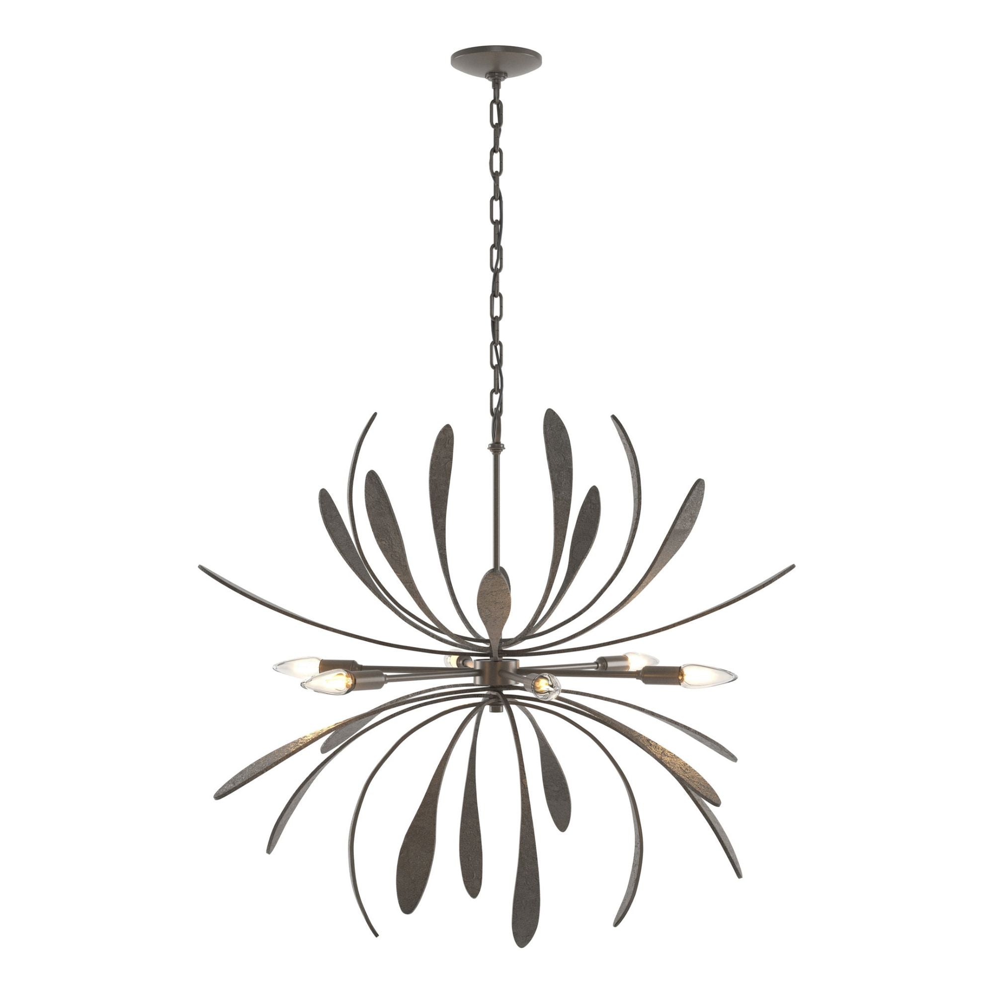 Dahlia Chandelier 6-Light in Dark Smoke