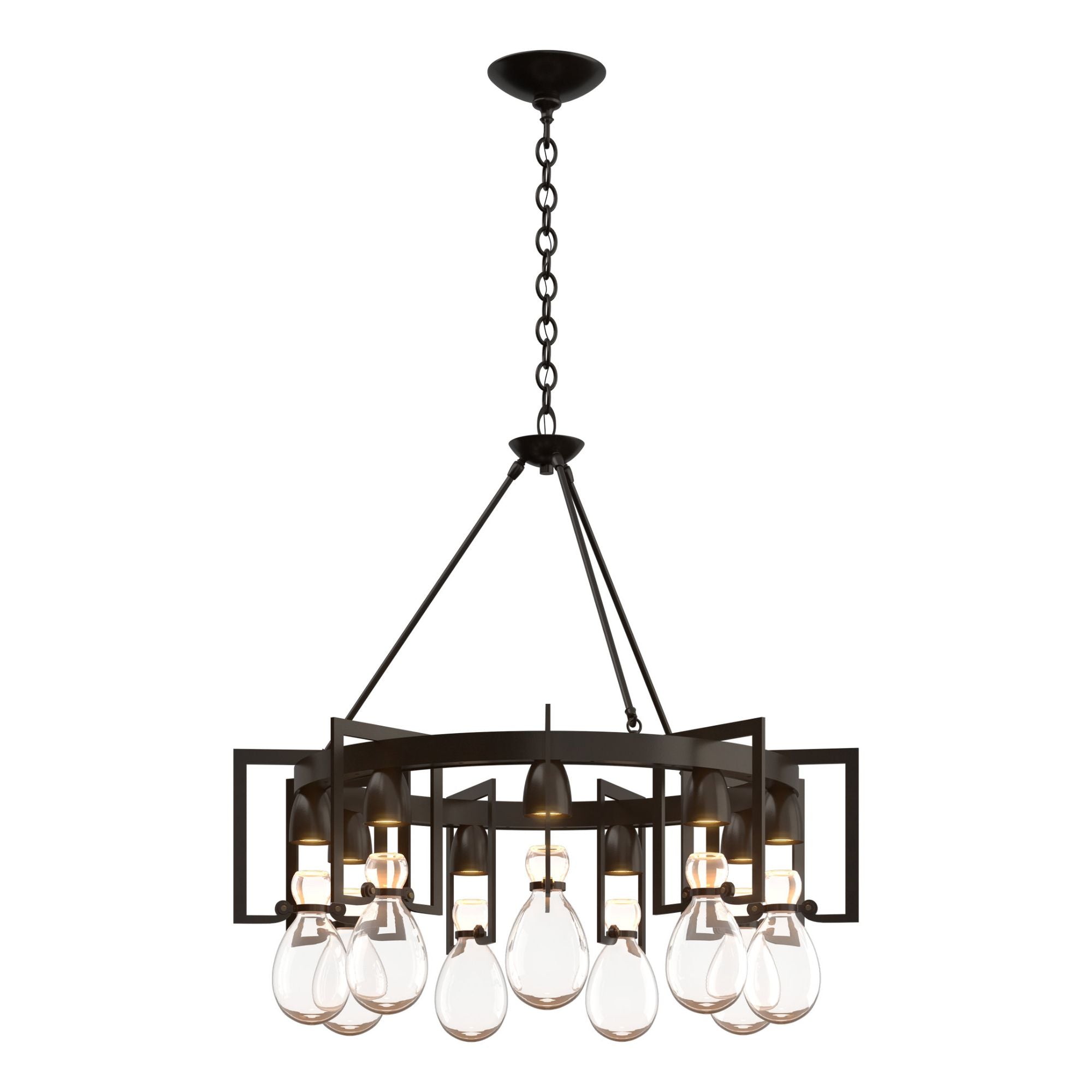 Apothecary Circular Chandelier 9-Light Clear Glass (ZM) in Oil Rubbed Bronze