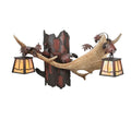 Meyda Tiffany Fallow 24" Wide 2 Light Double Sconce with Mica Glass Shades