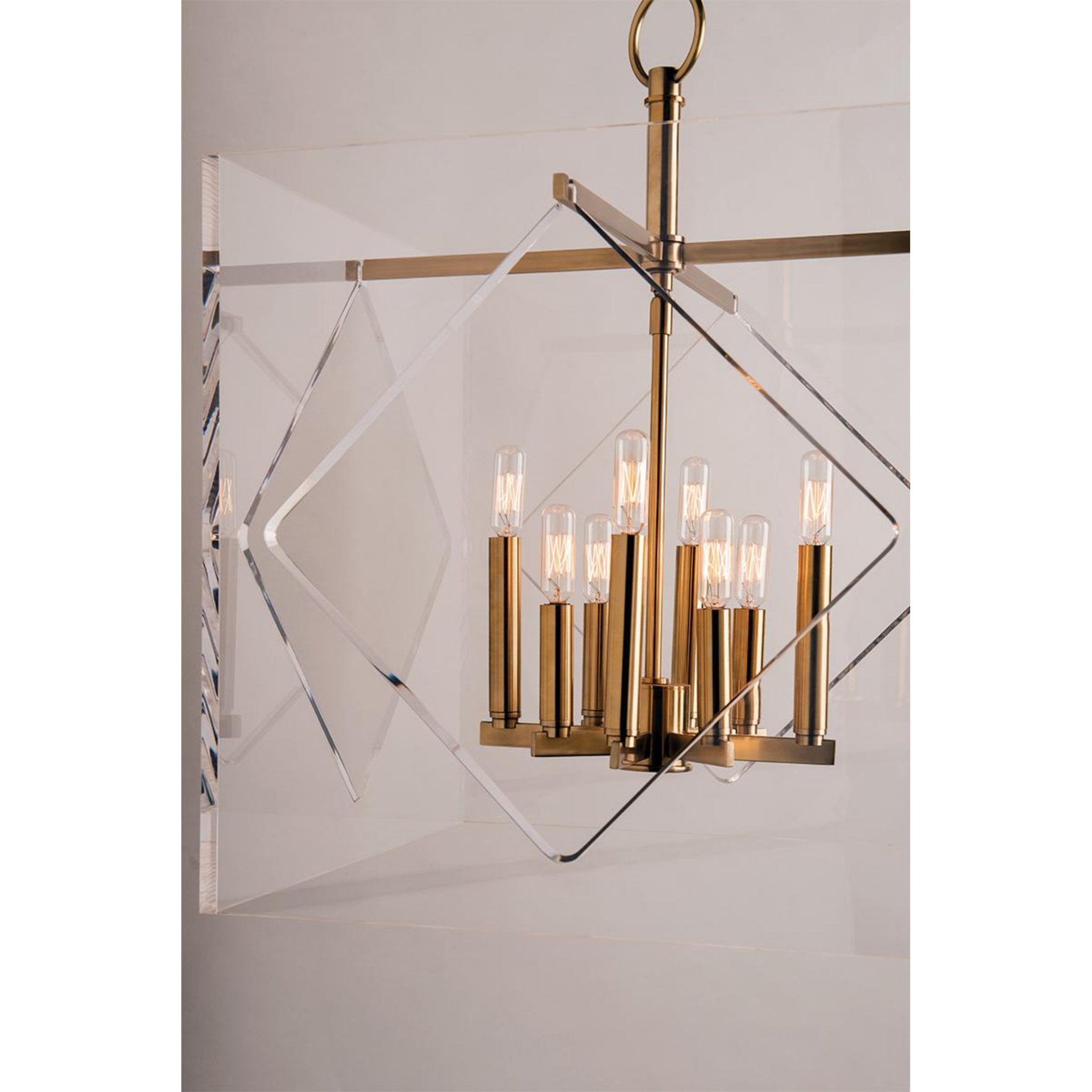 Travis 8-Light Chandelier in Polished Nickel 20L x 20W x 26.5H
