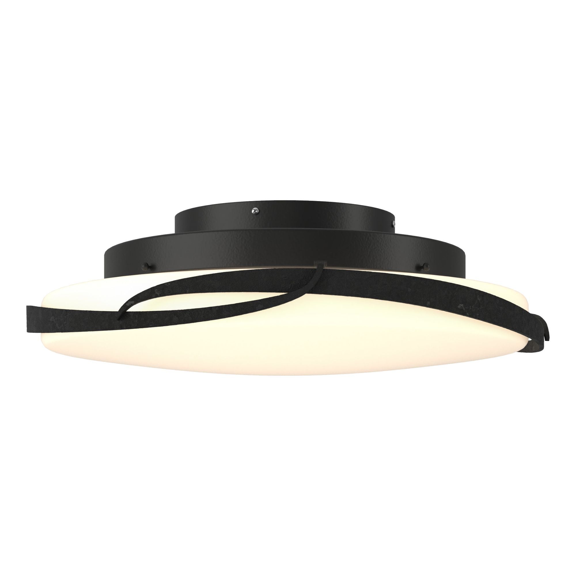 Flora LED Flush Mount LED Opal Glass (GG) in Black