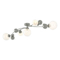 Sprig Semi-Flush 5-Light Opaline Glass (WF) in Sterling