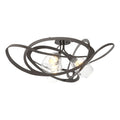 Nest Semi-Flush 3-Light Clear Glass (ZM) in Oil Rubbed Bronze