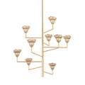 Alora 9-Light Chandelier in Vintage Gold Leaf/Gilded Ivory 44L x 44W x 44.75H
