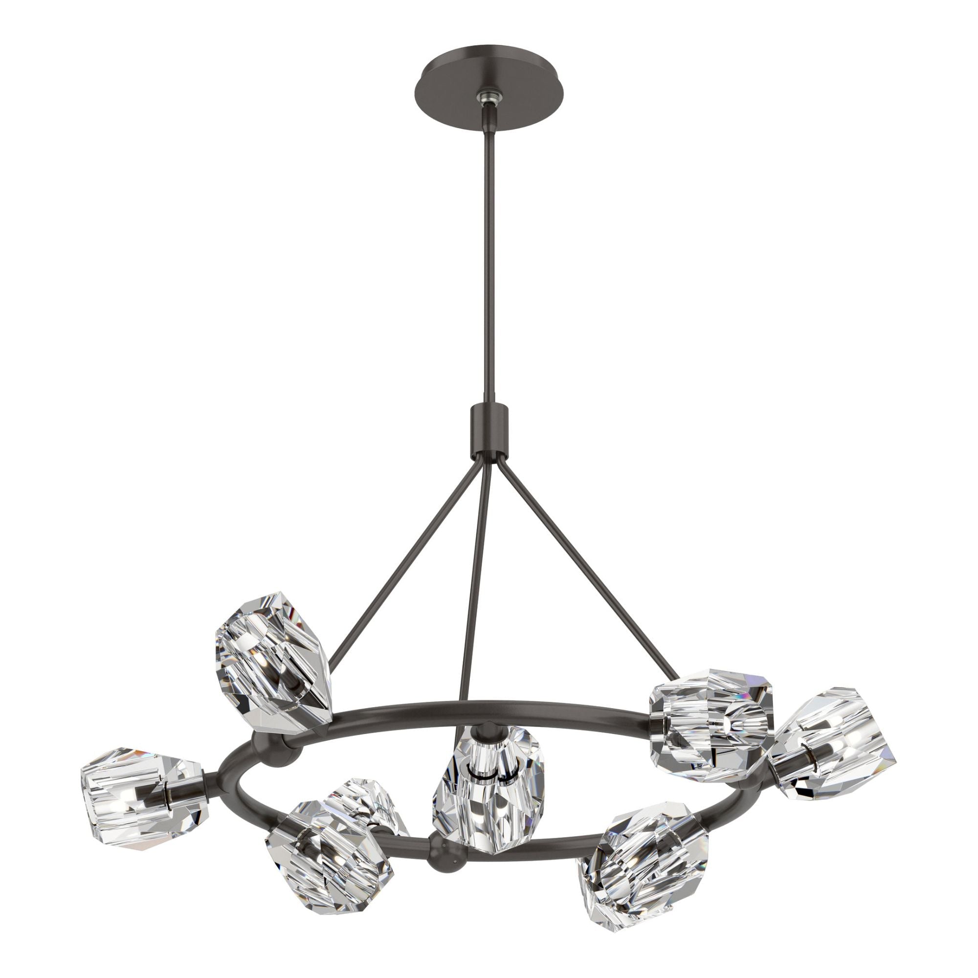 Gatsby 9-Light Ring Pendant 9-Light Crystal in Oil Rubbed Bronze
