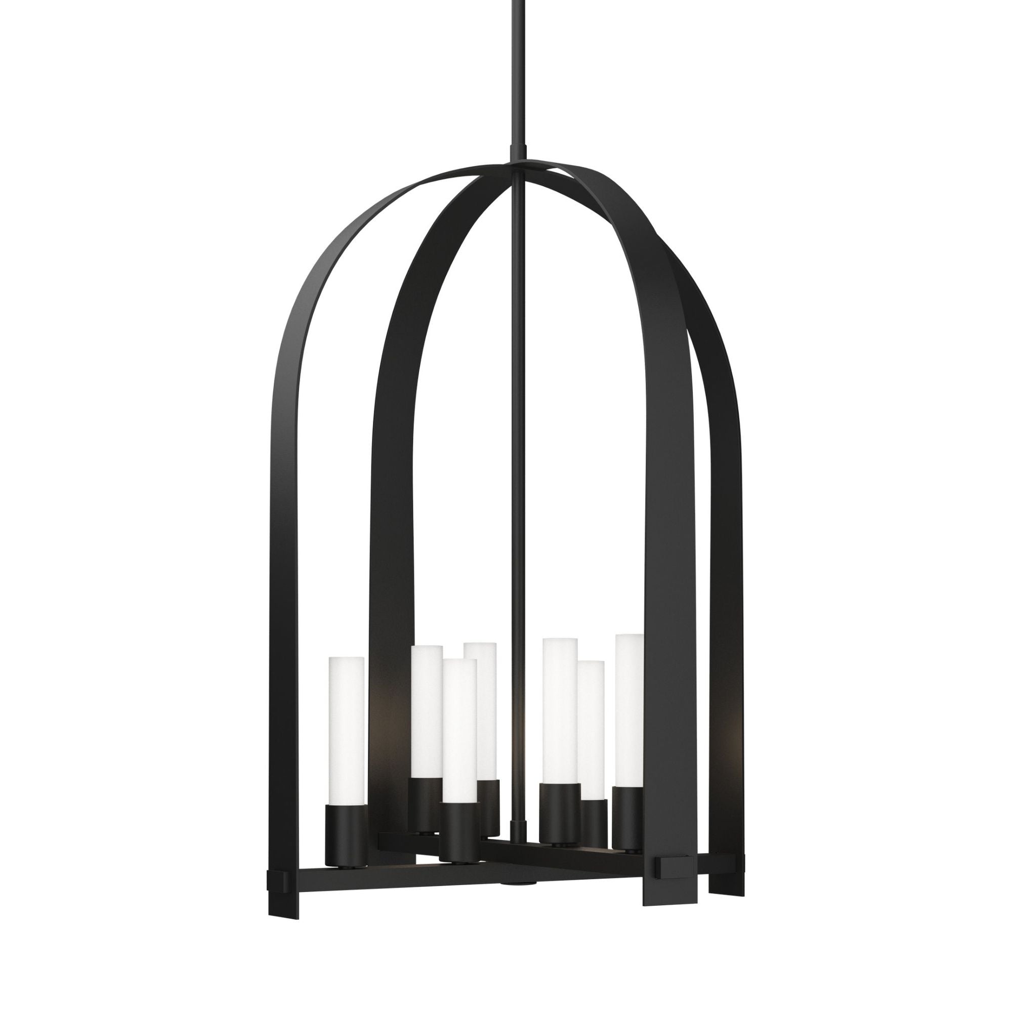Triomphe 8-Light Pendant 8-Light Frosted Glass (FD) in Black