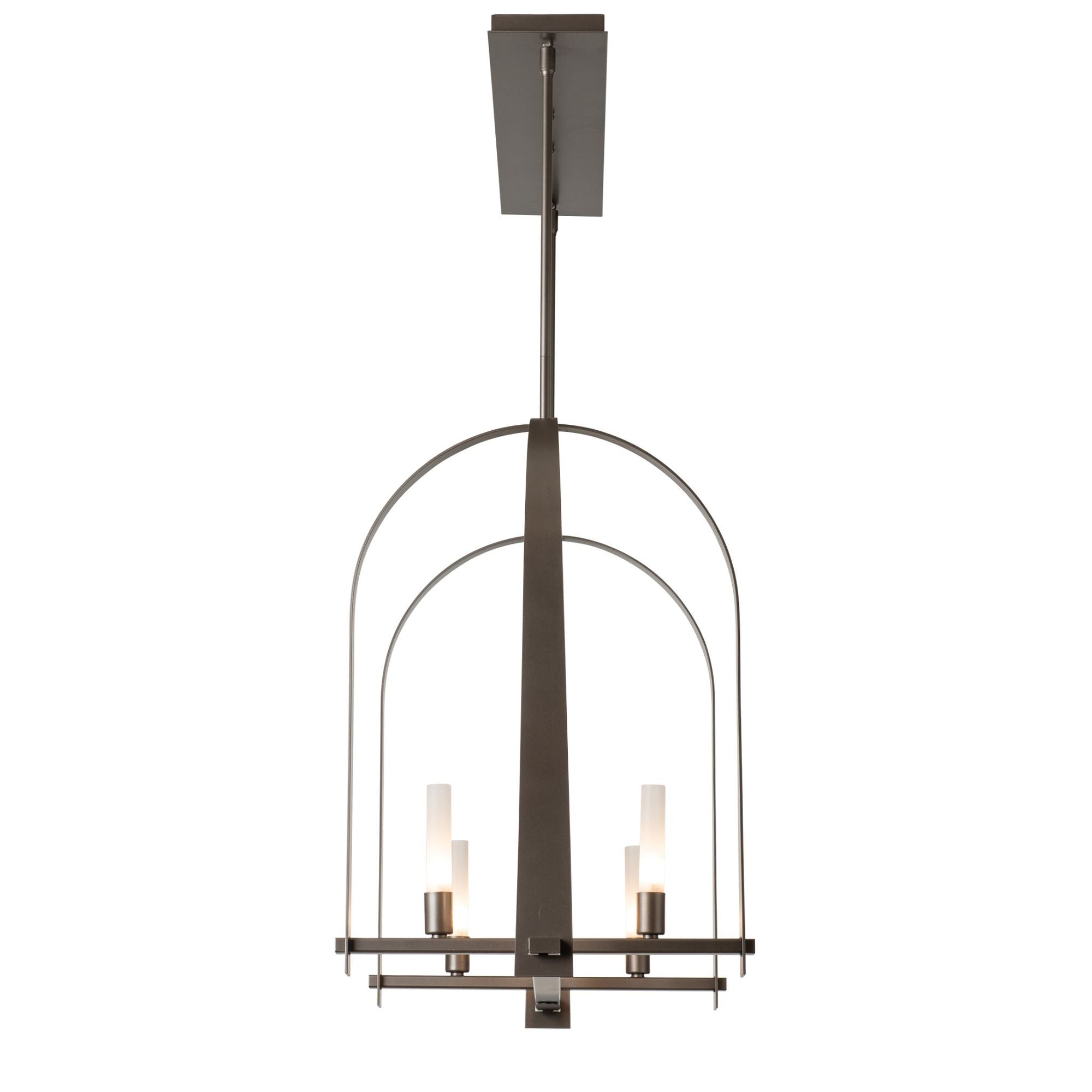 Triomphe 9-Light Linear Pendant 9-Light Frosted Glass (FD) in Dark Smoke