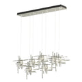 Tura 7-Light Seeded Glass Pendant 7-Light Seeded Clear Glass (II) in Sterling