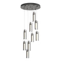 Exos Glass 9-Light Pendant 9-Light Clear Glass (ZM) in Oil Rubbed Bronze