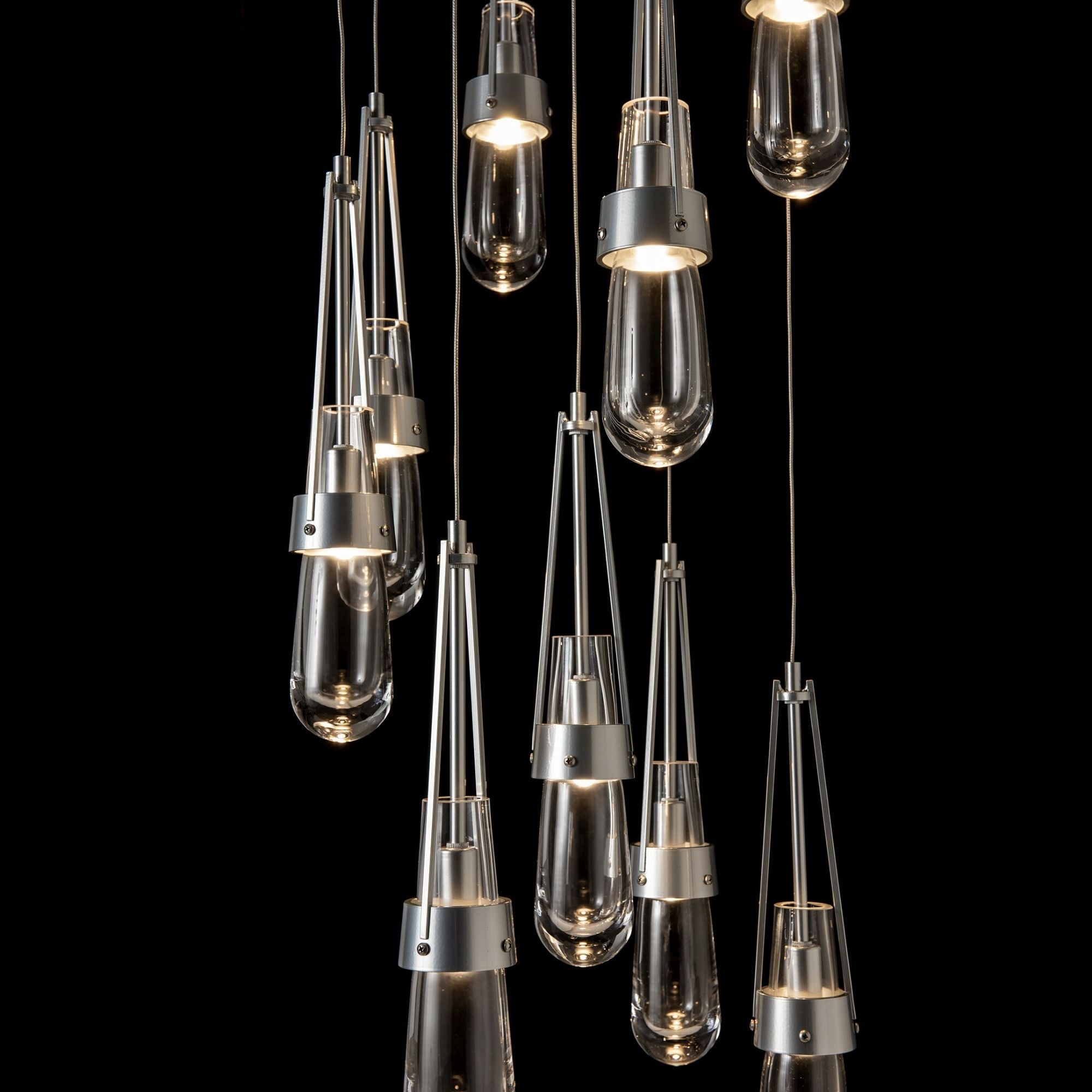 Link 9-Light Clear Glass Pendant 9-Light Clear Glass (ZM) in Sterling