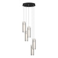 Exos Glass 5-Light Pendant 5-Light Opal Glass (GG) in Black
