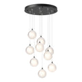 Fritz Globe 9-Light Pendant 9-Light Frosted Glass (FD) in Black