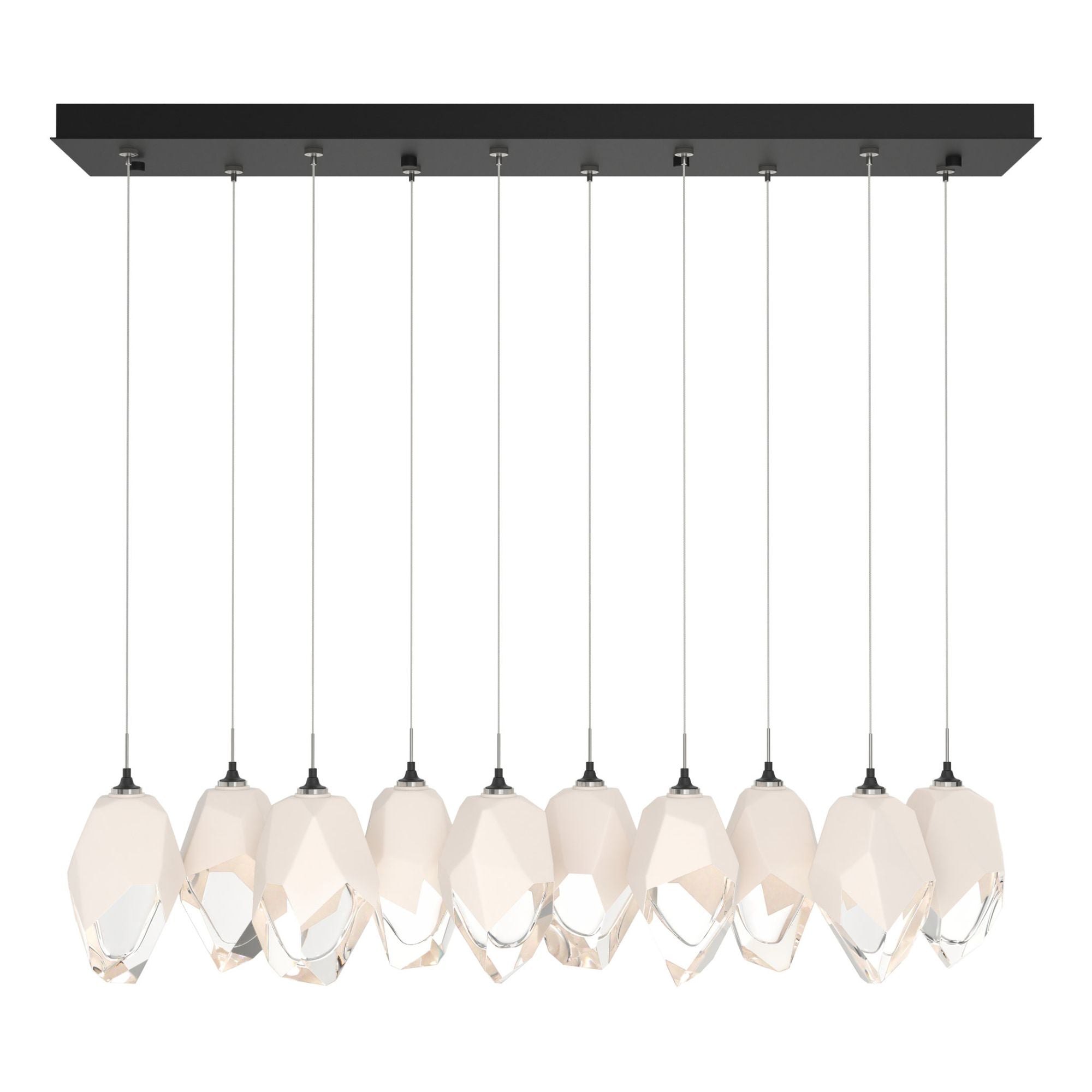 Chrysalis 10-Light Large Crystal Pendant 10-Light White Crystal (WP) in Black