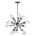Luma 12-Light Starburst Pendant 12-Light Crystal in Black
