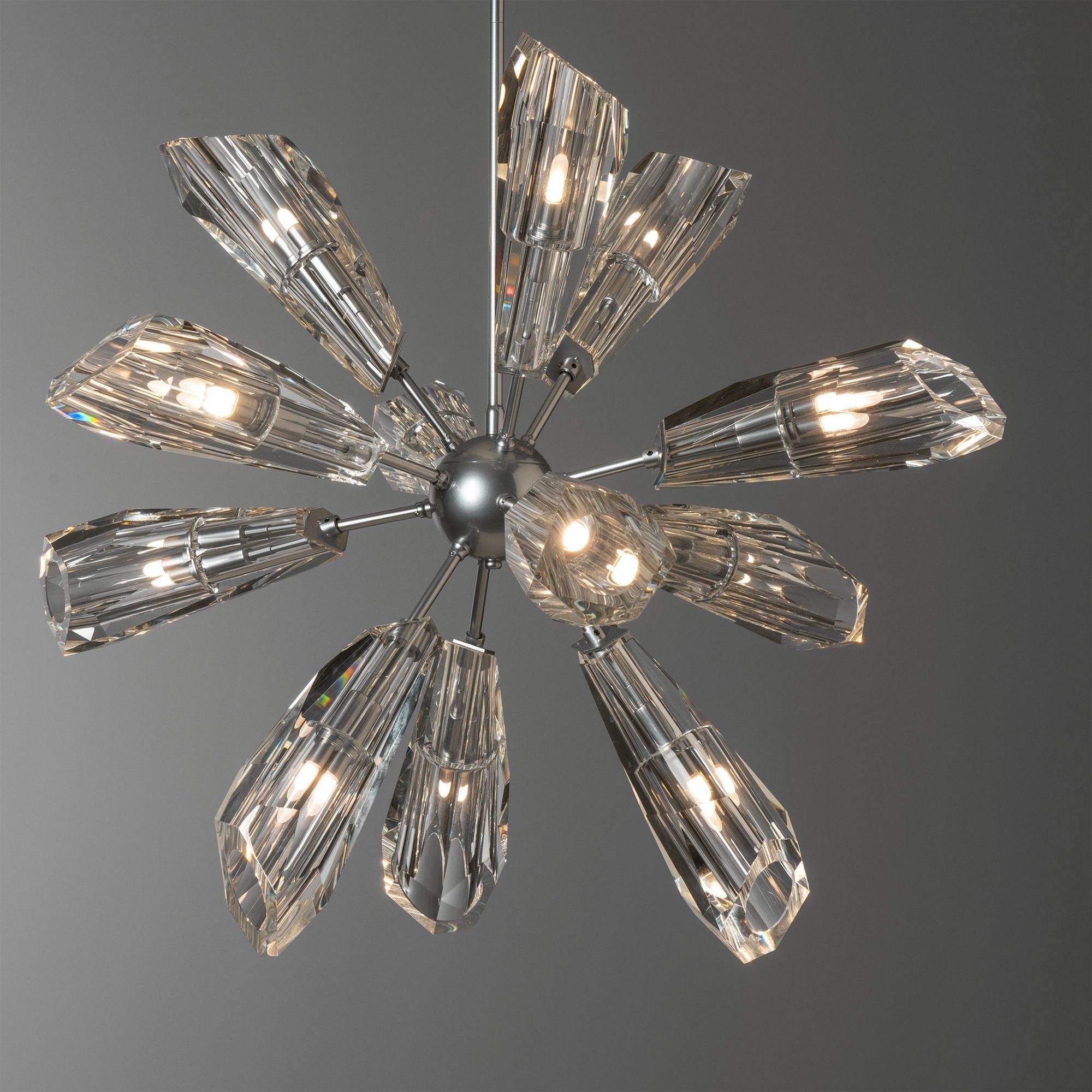 Luma 12-Light Starburst Pendant 12-Light Crystal in Sterling