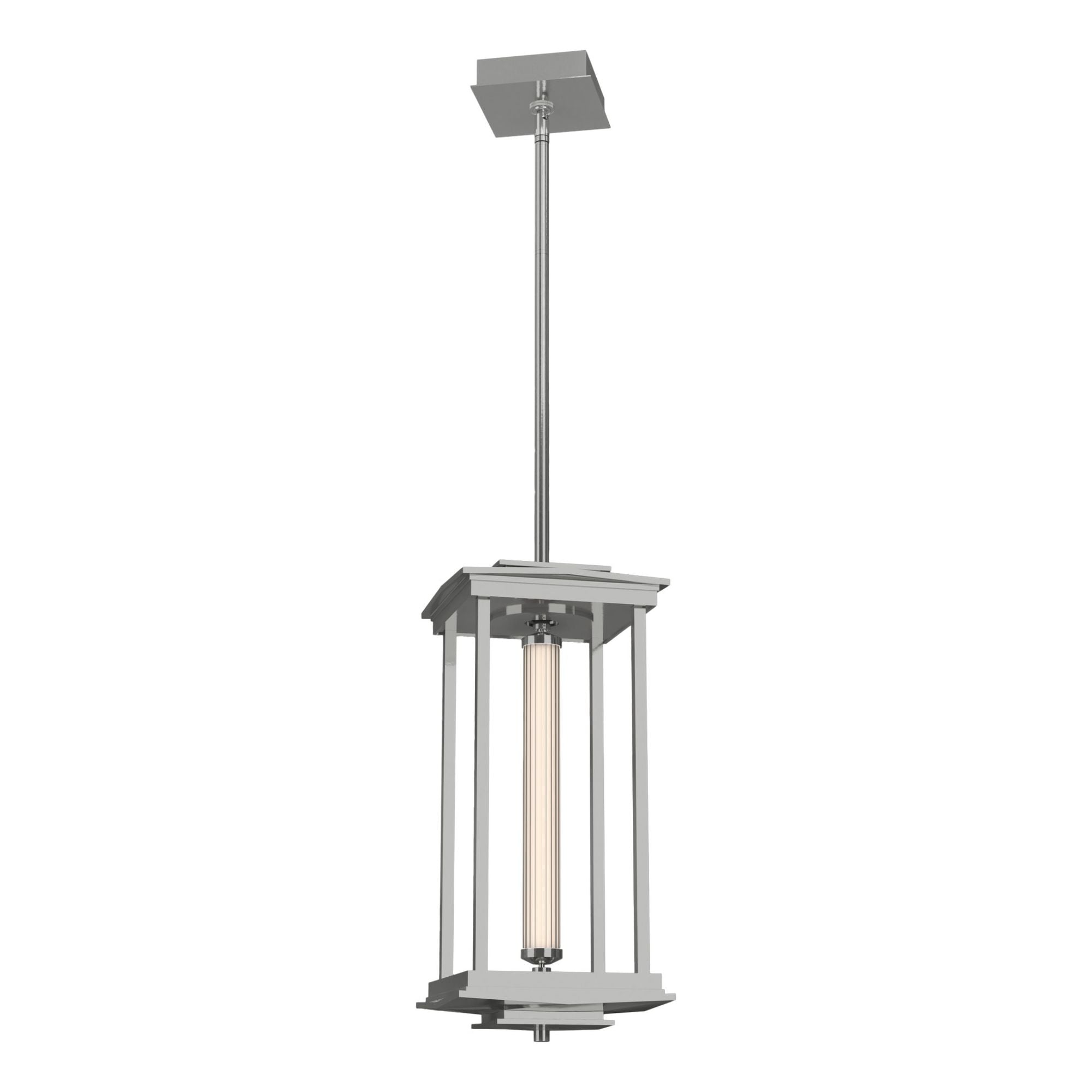 Athena 1-Light Medium LED Lantern LED Clear Glass (ZM) in Sterling