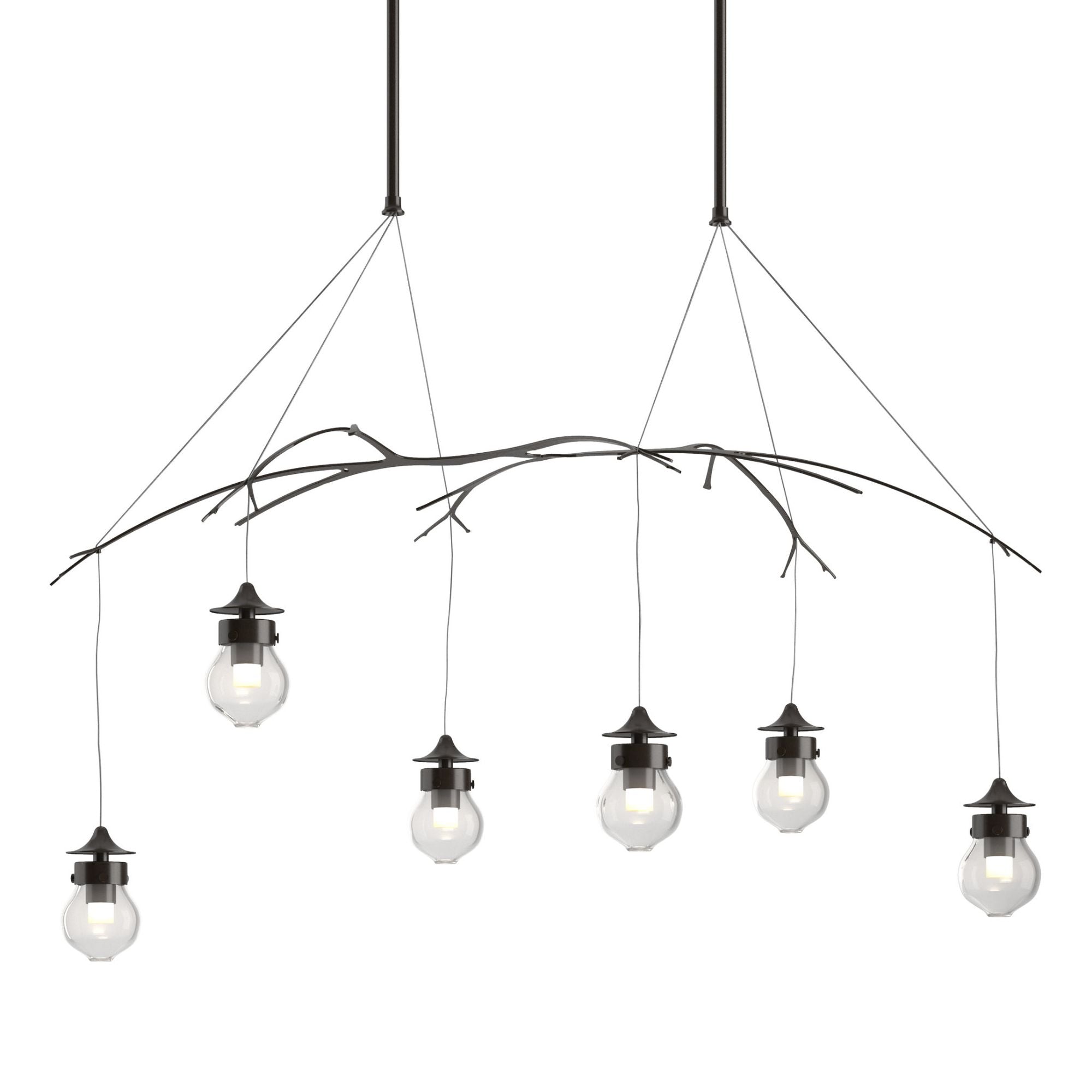 Kiwi Pendant 6-Light Clear Glass (ZM) in Oil Rubbed Bronze