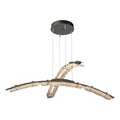 Glissade Double Large LED Pendant LED Clear Glass (ZM) in Dark Smoke
