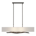 Brindille Pendant 4-Light Natural Anna Shade (SF) in Oil Rubbed Bronze