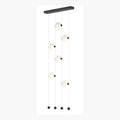 Abacus 6-Light Ceiling-to-Floor LED Pendant LED Opal Glass (GG) in Black