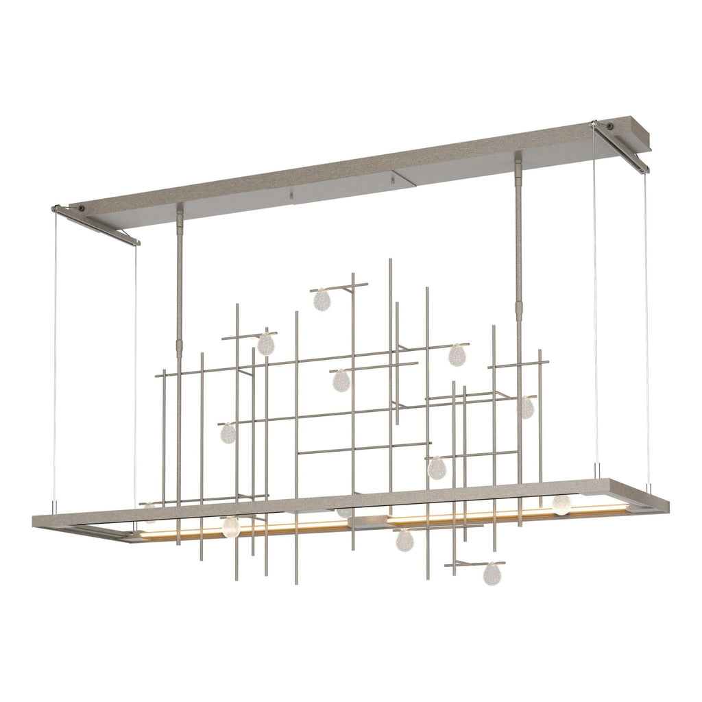 Spring LED Pendant LED Clear Bubble Glass (YG) in Dark Smoke