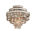 Dolcetti 3-Light Semi Flush in Champagne Leaf 18L x 18W x 16H