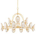 Danes 18-Light Chandelier in Vintage Gold Leaf 50L x 50W x 33H