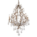 Amadeus 6-Light Chandelier in Stria Gold Leaf 28W x 43.5H