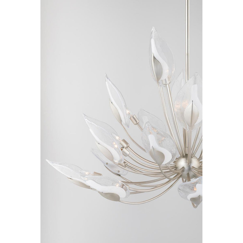 Blossom 24-Light Chandelier in Gold Leaf 55L x 55W x 37H