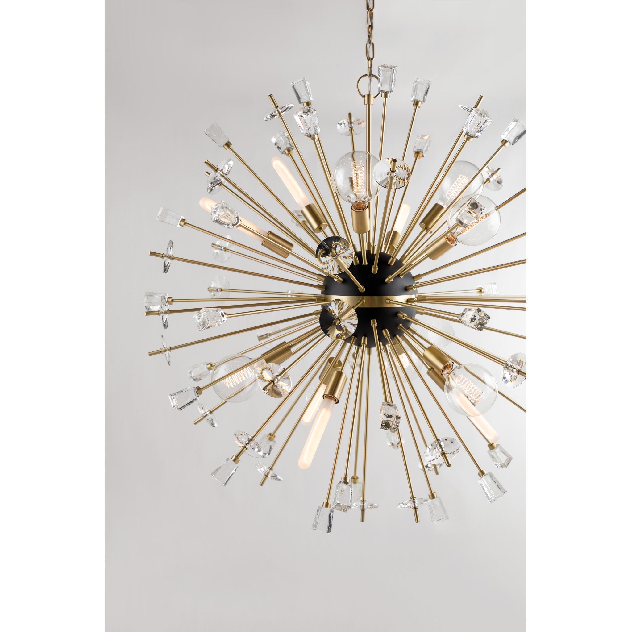 Liberty 12-Light Chandelier in Aged Brass 46L x 46W x 46H